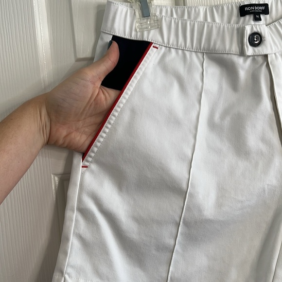 Ron Dorff white & navy tennis shorts men’s size medium - Picture 5 of 10